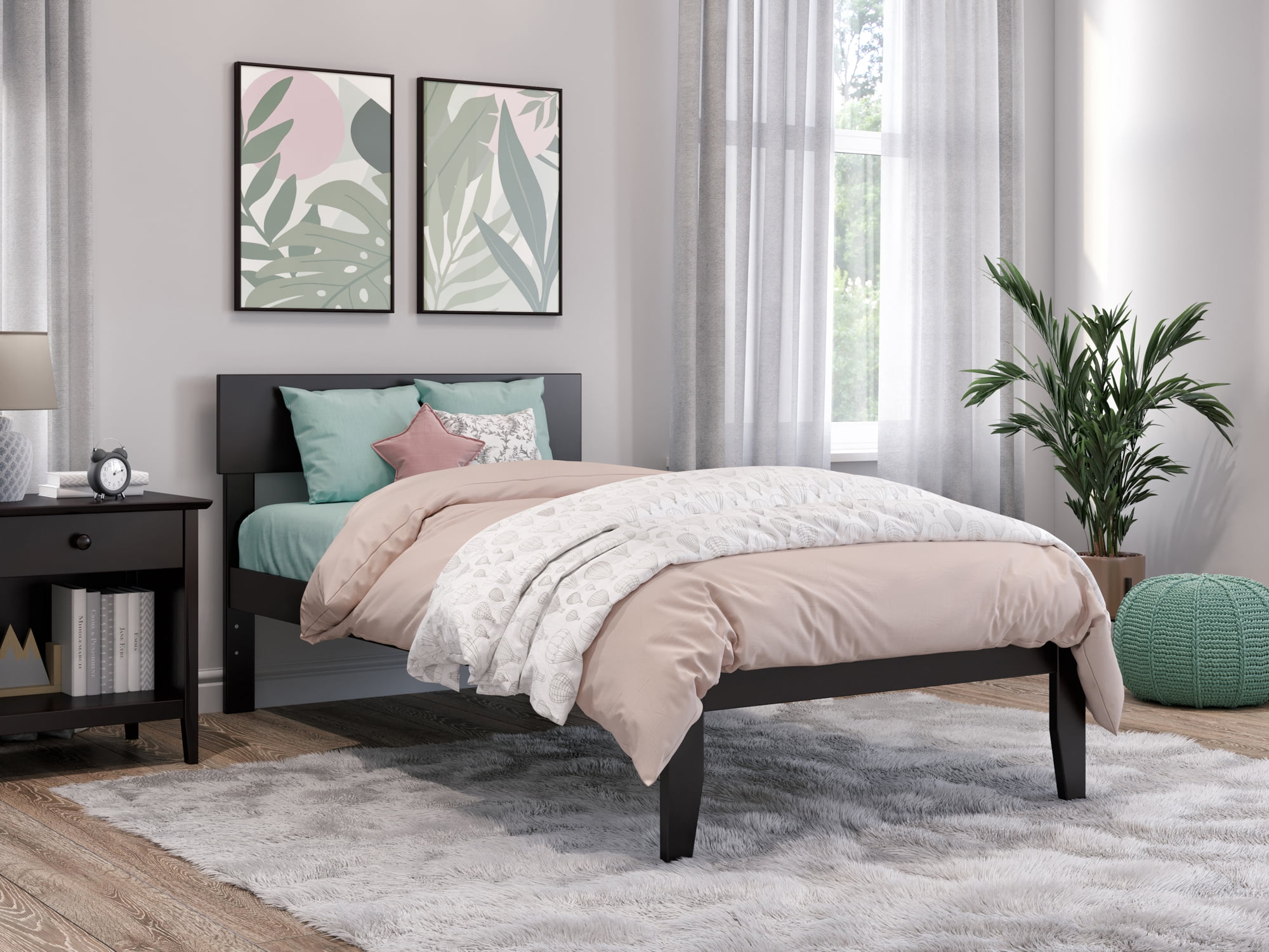 AFI Boston Solid Wood Twin Headboard - Gray Finish, Modern Panel Design, Fits Standard Bed Frames 6 thumbnail image