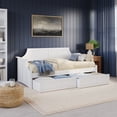 thumbnail image 1 of AFI Cambridge Wood Twin Size Daybed Frame with 2 Storage Drawers, White, 1 of 17
