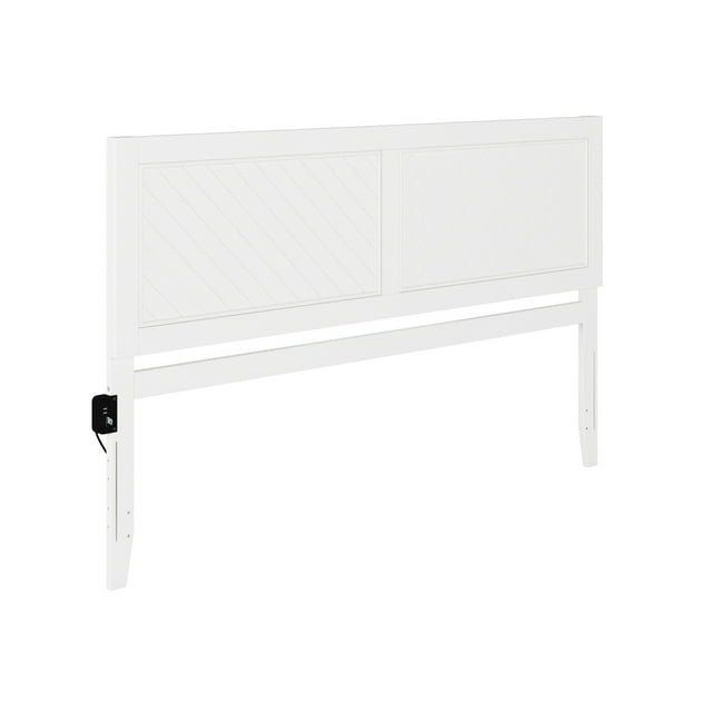 AFI Canyon Contemporary Solid Wood King Size Headboard in White