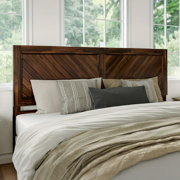 AFI Canyon Barnwood Wood Rustic Farmhouse Headboard, King