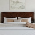 thumbnail image 1 of AFI Canyon Walnut Wood Rustic Farmhouse Headboard, King, 1 of 7