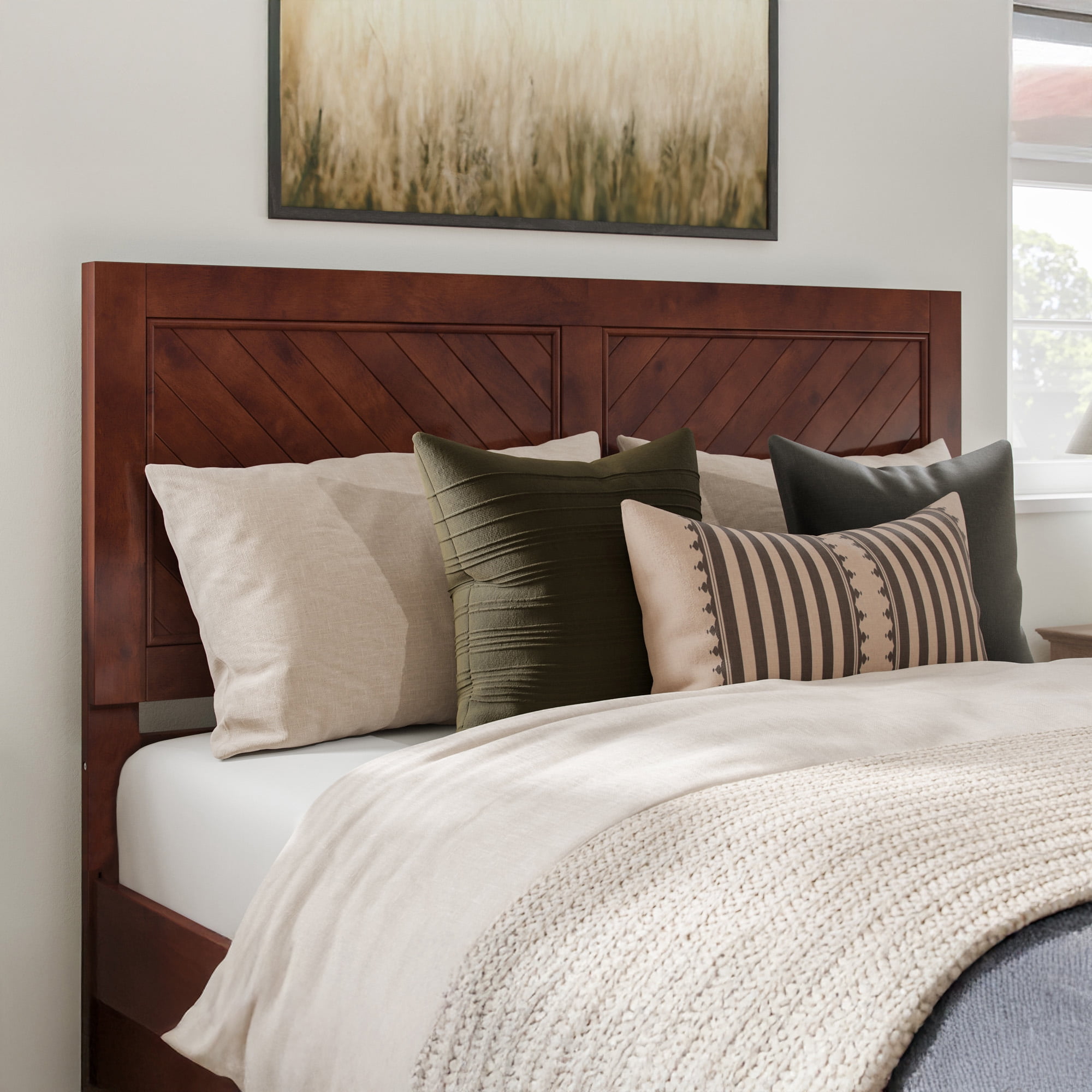 AFI Canyon Walnut Wood Rustic Farmhouse Headboard, Queen - Walmart.com