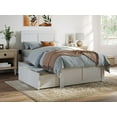thumbnail image 1 of AFI Canyon White Farmhouse Solid Wood Platform Bed with Footboard & Set of 2 Drawers, Twin, 1 of 13