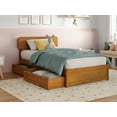 thumbnail image 1 of AFI Capri Twin Wood Platform Bed with Panel Footboard and Storage Drawers, Light Toffee, 1 of 16