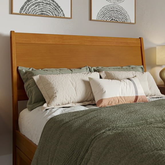 AFI Casanova Full Solid Wood Panel Headboard in Light Toffee