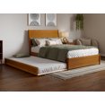 thumbnail image 1 of AFI Casanova Full Wood Platform Bed with Panel Footboard and Twin Trundle, Light Toffee, 1 of 15