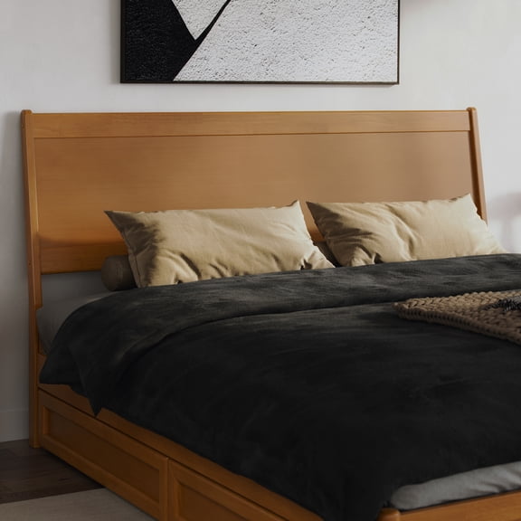 AFI Casanova King Solid Wood Panel Headboard in Light Toffee