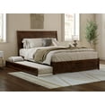 thumbnail image 1 of AFI Casanova Queen Wood Platform Bed with Panel Footboard and Twin-XL Trundle, Walnut, 1 of 15