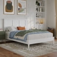 thumbnail image 1 of AFI Charlotte Full Solid Wood Low Profile Platform Bed, White, 1 of 12