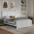 thumbnail image 1 of AFI Charlotte Full Solid Wood Low Profile Platform Bed with Matching Footboard, White, 1 of 12