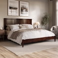 thumbnail image 1 of AFI Charlotte King Solid Wood Low Profile Platform Bed, Walnut, 1 of 12