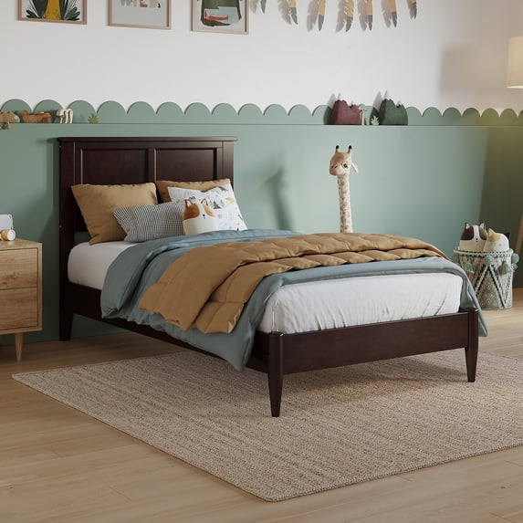 AFI Charlotte Twin Solid Wood Low Profile Platform Bed, Espresso