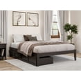 thumbnail image 1 of AFI Colorado 14" Queen Wood Platform Bed Frame with Set of 2 Storage Drawers, Espresso, 1 of 7
