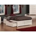 thumbnail image 1 of AFI Concord Full Solid Wood Platform Bed with Footboard & 2 Storage Drawers in White, 1 of 7