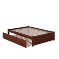 thumbnail image 1 of AFI Concord Full Solid Wood Platform Bed with Footboard & Twin Trundle, Walnut, 1 of 8