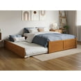 thumbnail image 1 of AFI Concord Full Wood Platform Bed with Footboard and Full Trundle, Light Toffee, 1 of 12