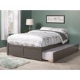 thumbnail image 1 of AFI Concord Queen Solid Wood Platform Bed with Footboard & Twin-XL Trundle, Grey, 1 of 8
