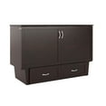 thumbnail image 1 of AFI Dahlia Queen Solid Wood Murphy Bed Chest with Drawer and Charger, Espresso, 1 of 8