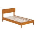 thumbnail image 1 of AFI Florence Twin Solid Wood Low Profile Platform Bed, Light Toffee, 1 of 14
