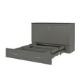 thumbnail image 1 of AFI Hamilton Full Solid Wood Murphy Bed Chest with Built-In Charger in Gray, 1 of 6