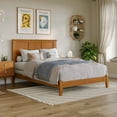 thumbnail image 1 of AFI Madison Full Solid Wood Foundation Bed, Light Toffee, 1 of 13