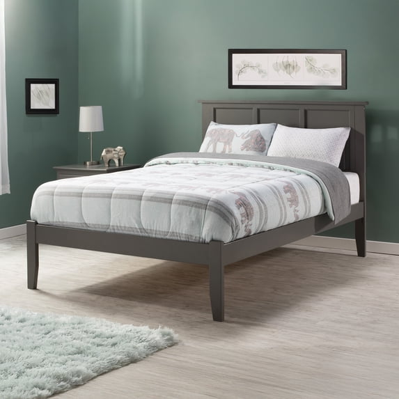 AFI Madison Full Solid Wood Platform Bed, Grey