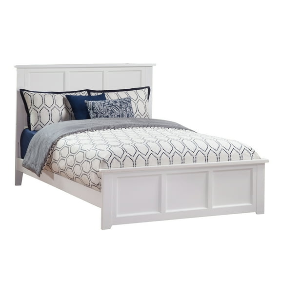 AFI Madison Full Traditional Bed with Matching Footboard and Turbo Charger in White