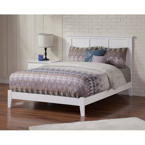 AFI Madison King Low Profile Wood Platform Bed, White