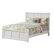 AFI Madison King Solid Wood Low Profile Platform Bed with Matching Footboard, White