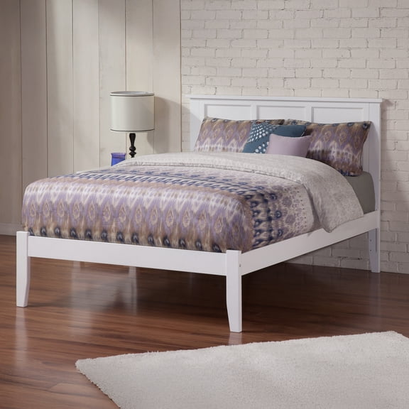 AFI Madison King Solid Wood Platform Bed, White