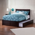 thumbnail image 1 of AFI Madison Queen Wood Platform Bed with Headboard Footboard & Twin XL Trundle, Espresso, 1 of 7