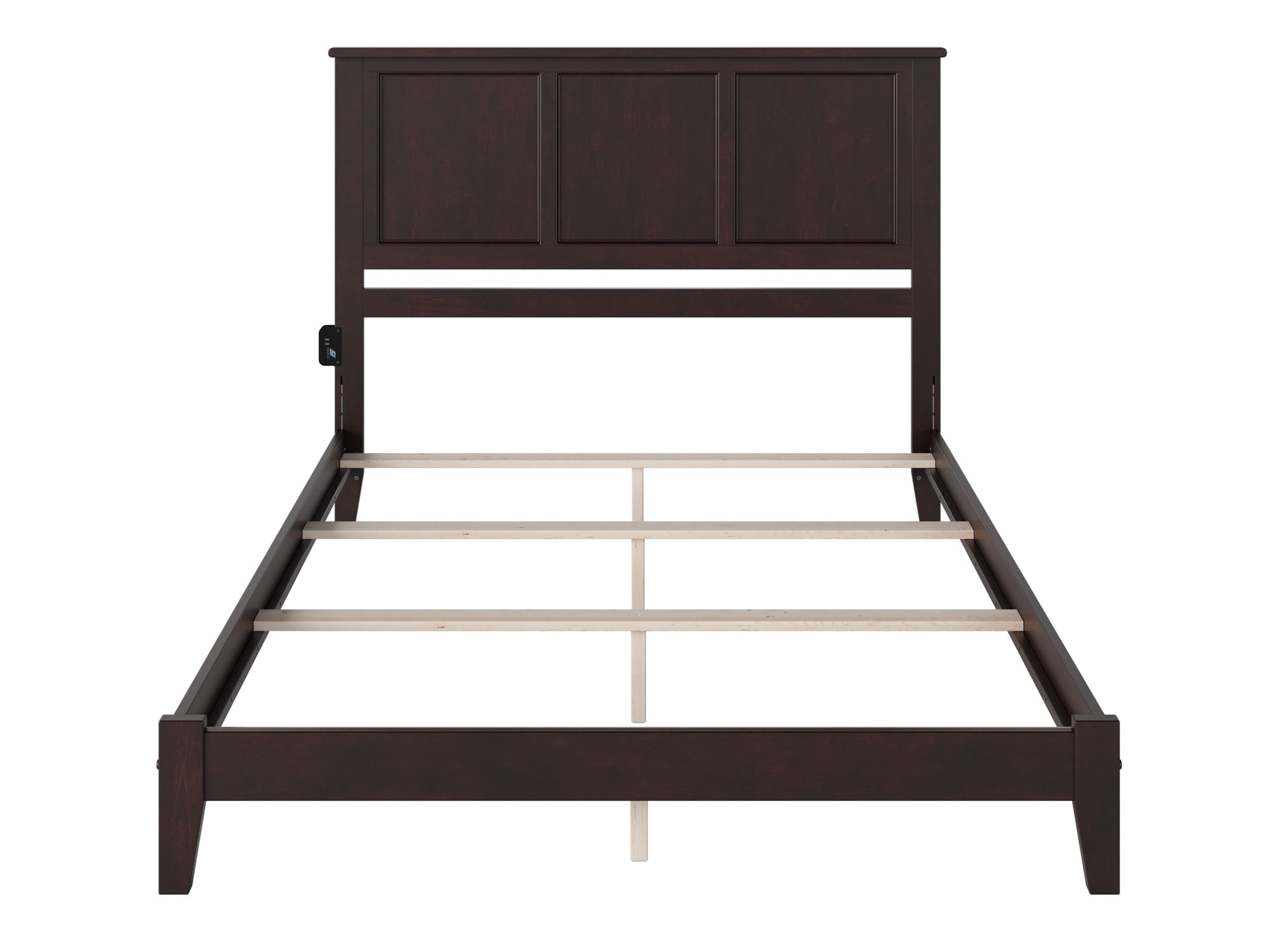 AFI Madison Queen Wood Traditional Bed Frame with Panel Headboard, Espresso