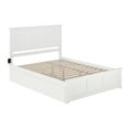 thumbnail image 1 of Madison Queen Platform Bed with Matching Footboard & Twin XL Trundle in White, 1 of 6