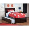 thumbnail image 1 of Madison Twin Extra Long Bed with Footboard and Twin Extra Long Trundle in Espresso, 1 of 7