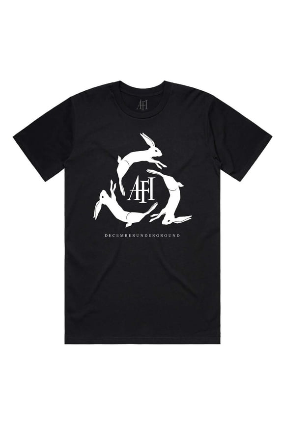 AFI Men's December Underground Rabbit T-Shirt Black X-Large | Officially Licensed Merchandise