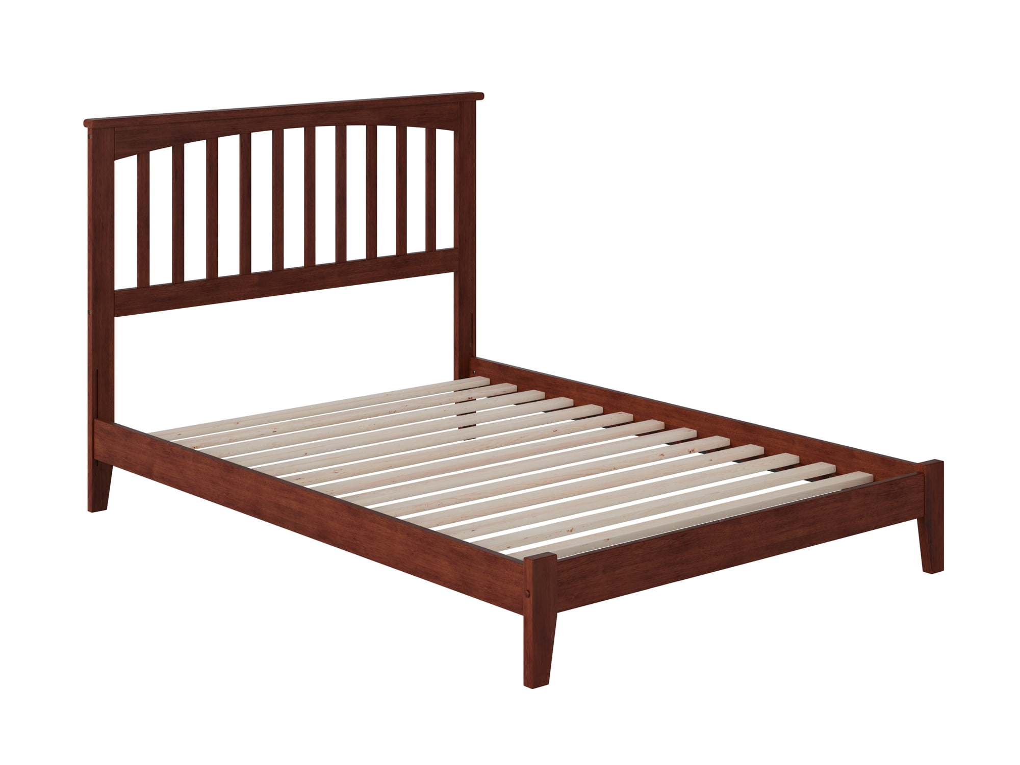 AFI Mission Full Low Profile Wood Platform Bed Frame with Slatted