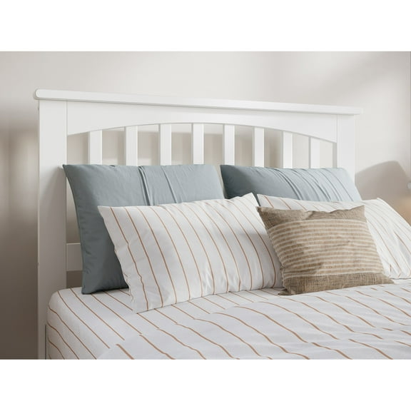 AFI  Mission Headboard with Attachable Charger White Wood Finish Twin