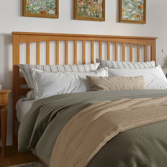 AFI Mission King Solid Wood Headboard, Light Toffee