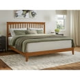 thumbnail image 1 of Mission Queen Solid Wood Low Profile Platform Bed in Light Toffee, 1 of 10