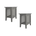 thumbnail image 1 of AFI Mission Solid Hardwood Side Table Set of 2 Grey, 1 of 5