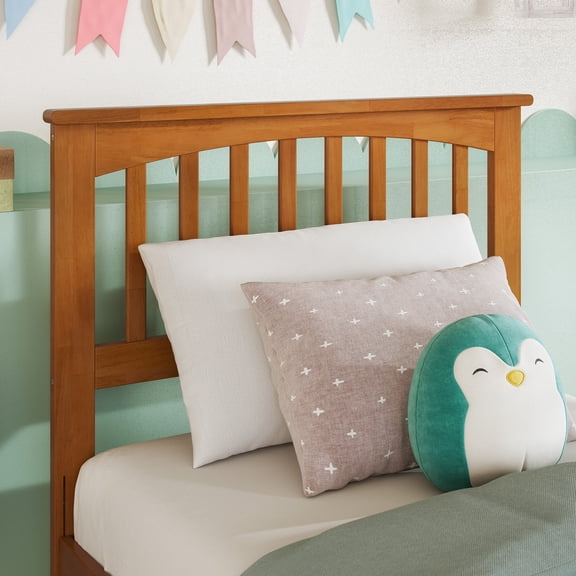 AFI Mission Twin Solid Wood Headboard, Light Toffee