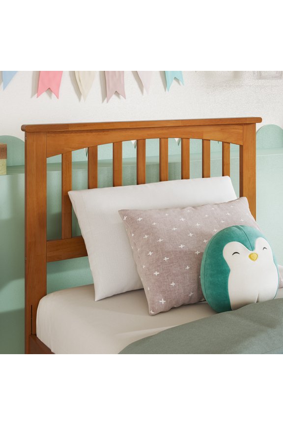 Mission Twin Solid Wood Headboard, Light Toffee