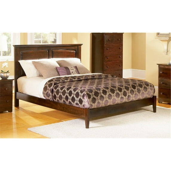 AFI Monterey Bed w/Open Footrail - Color:Caramel Latte,Size:King-Color:Antique Walnut,Size:Twin