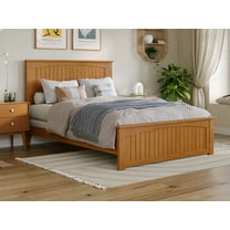 AFI Nantucket Full Foundation Bed with Matching Footboard, Light Toffee