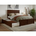 thumbnail image 1 of AFI Nantucket Full Wood Platform Bed with Footboard and Twin Trundle, Walnut, 1 of 14
