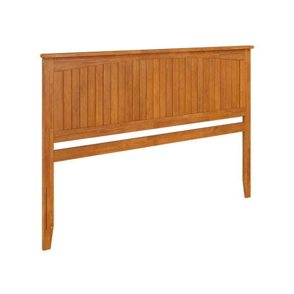 AFI Nantucket King Solid Wood Panel Headboard with Attachable Charger, Light Toffee