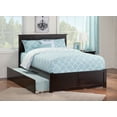 thumbnail image 1 of AFI Nantucket King Wood Platform Bed with Footboard and Twin-XL Trundle, Espresso, 1 of 7