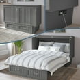 thumbnail image 1 of AFI Nantucket Queen Solid Wood Murphy Bed Chest with Mattress, Drawer & Charger in Gray, 1 of 21