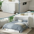 thumbnail image 1 of AFI Nantucket Queen Solid Wood Murphy Bed Chest with Mattress, Drawer & Charger in White, 1 of 22