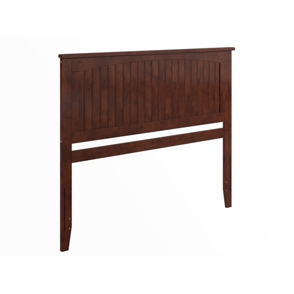 AFI Nantucket Queen Solid Wood Panel Headboard with Attachable Charger, Walnut